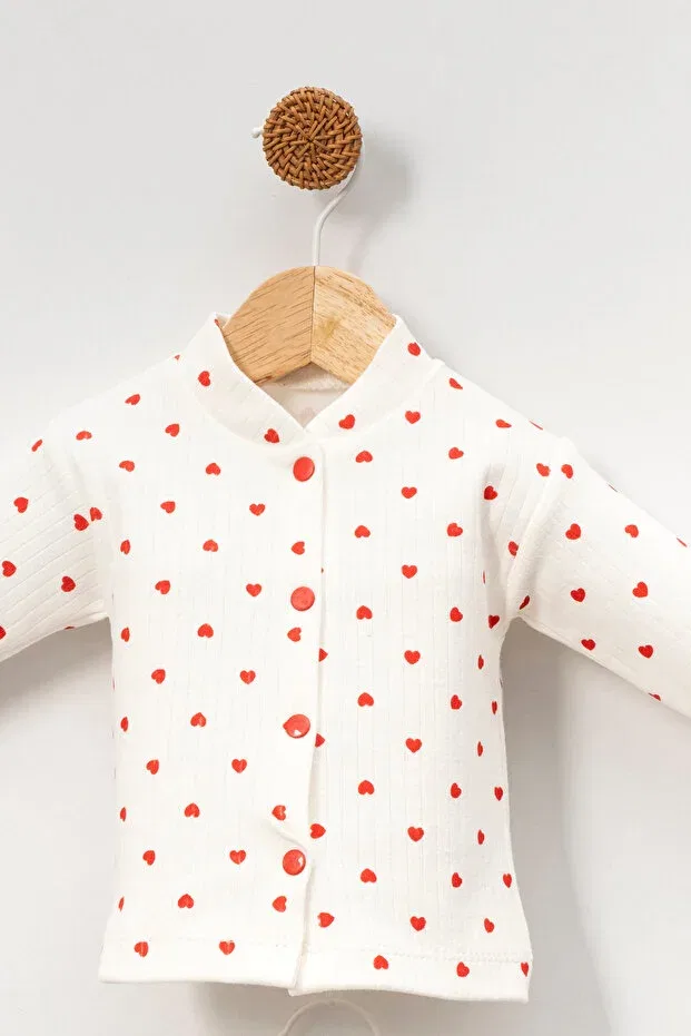 Детский комплект боди с принтом Boxed-Hearted Neu Kids, Red — фото 4