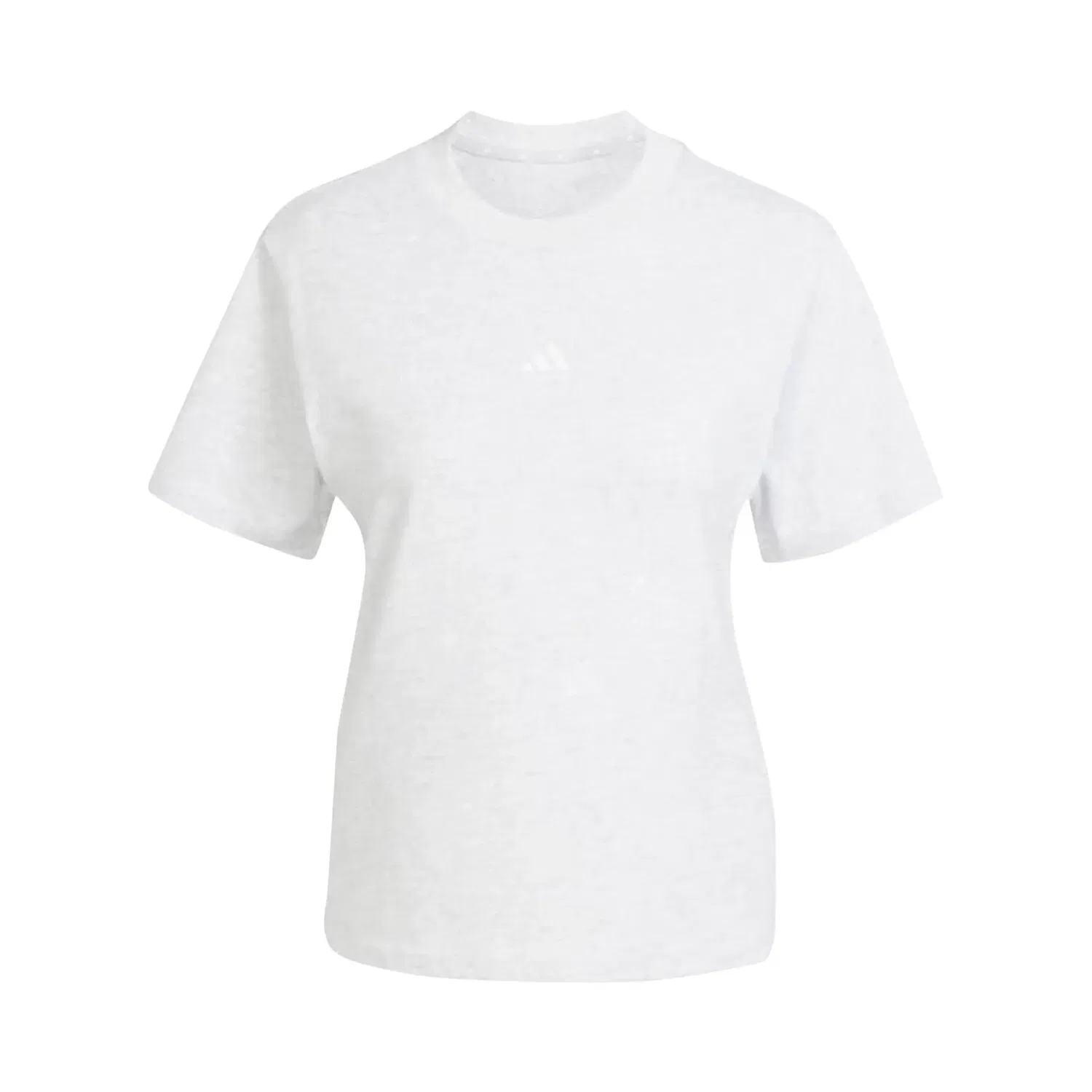 Хлопковая футболка Adidas Essentials с маленьким логотипом, серый