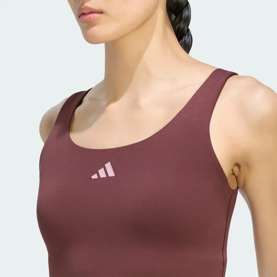 Спортивный топ ADIDAS PERFORMANCE Bralette 'Studio All Me' в бордовом цвете — фото 3