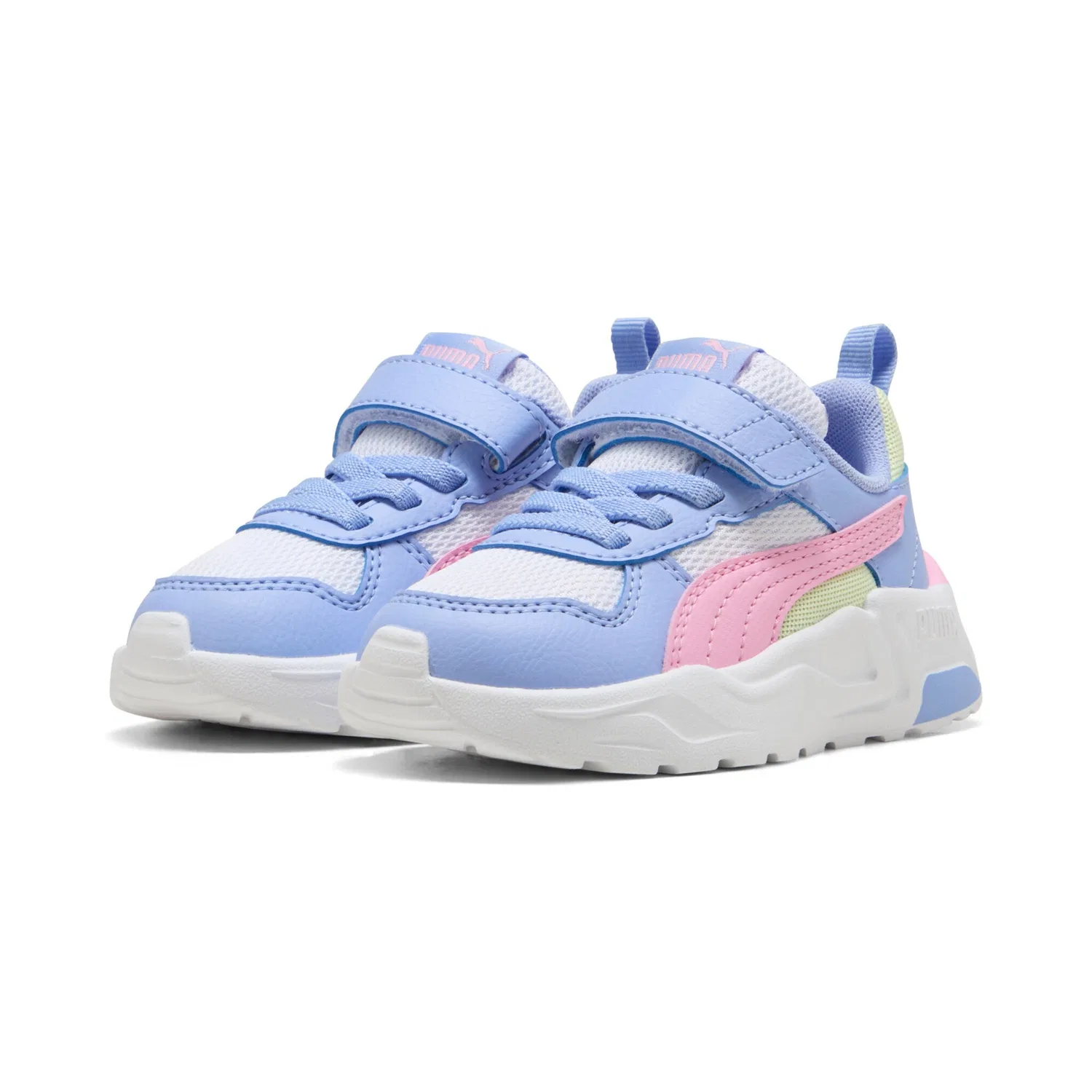 Детские текстильные кроссовки TRINITY 2 LT AC+ INF PUMA, White/Pink Shimmer/Intense Lavender