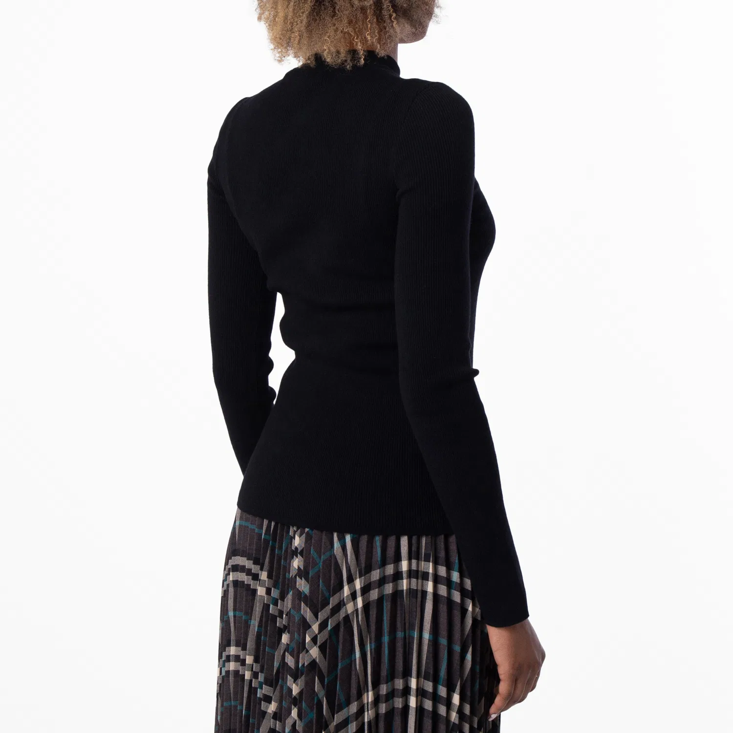 Свитер с длинным рукавом EKD Wool Blend Sweater Burberry, Black — фото 4