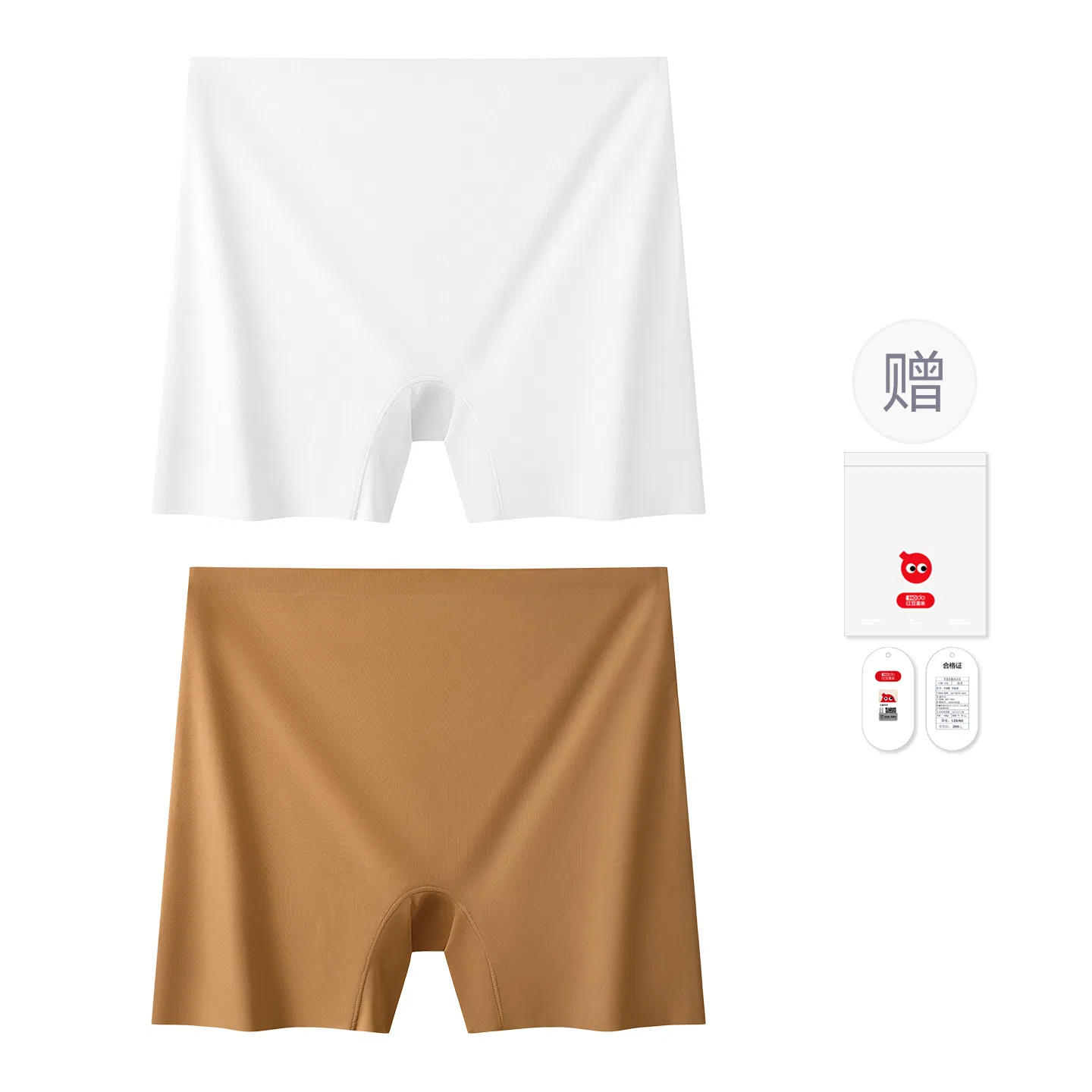 Детские шорты для девочек хлопковые Red Bean, Camel + Milk White