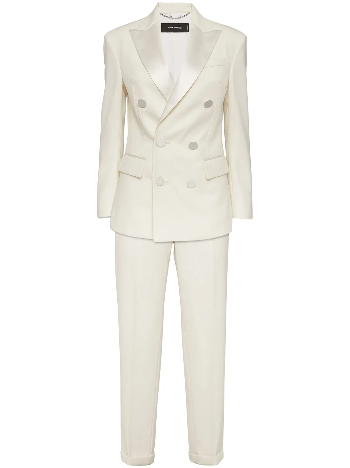 Двубортный костюм Boston DSQUARED2, белый