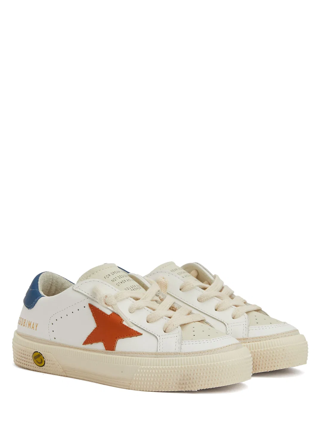 Кроссовки детские Golden Goose May, оранжево-белый — фото 2