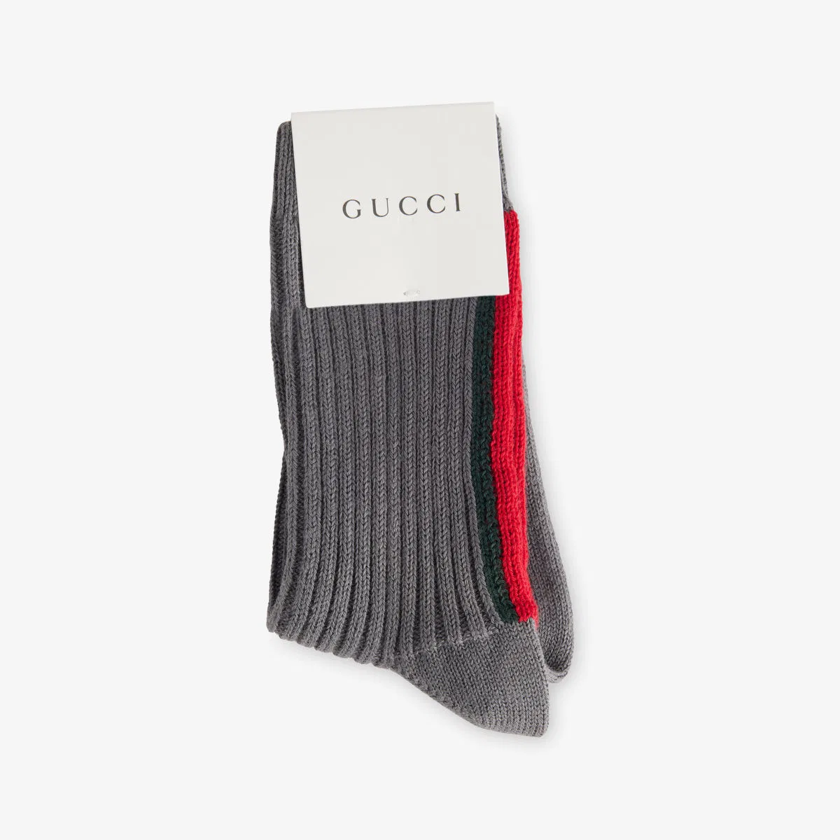 Ребристые хлопковые носки Ebby Fittizio Gucci, темно-зеленый