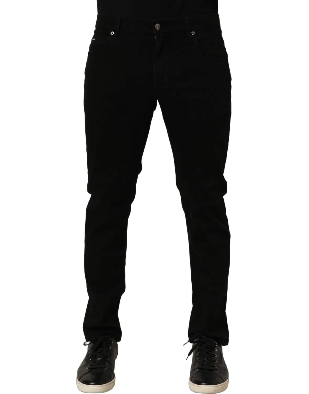 Мужские джинсы-скинни с пятью карманами Regular Skinny Denim Dolce & Gabbana, Black — фото 2