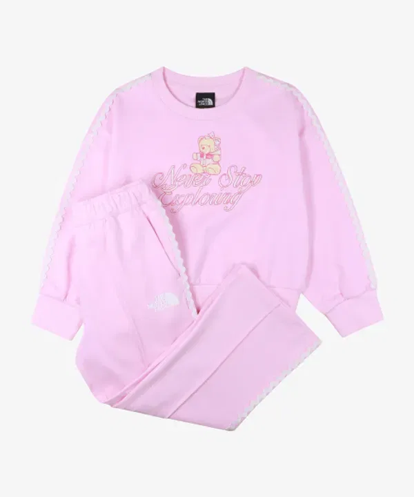 Футболка с длинным рукавом Girls Blue Set, The North Face Kids, синий
