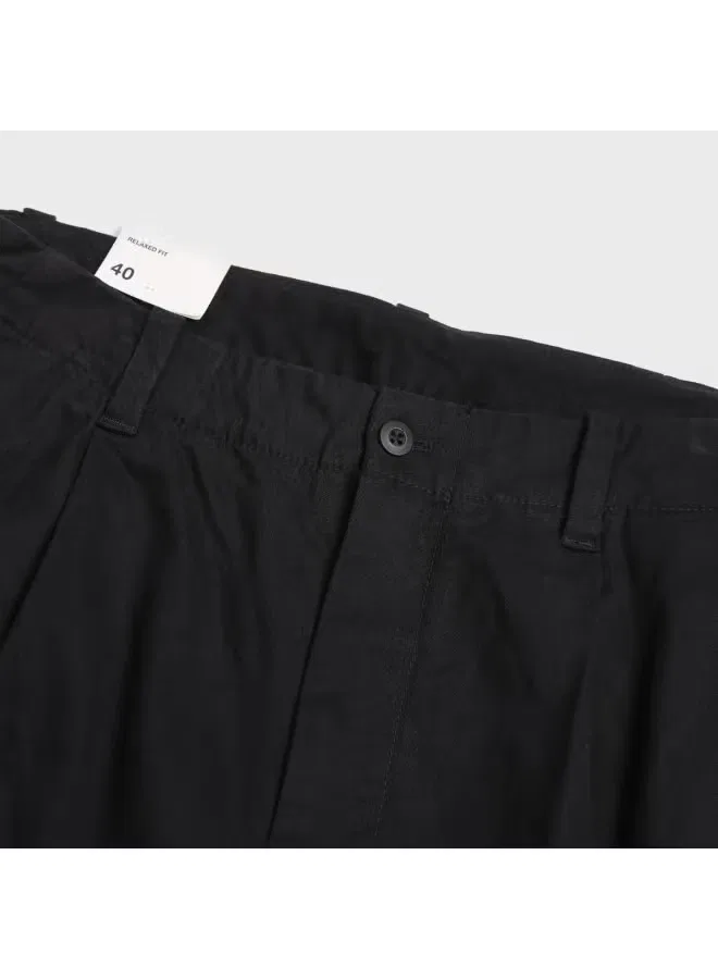 Брюки широкие с функциональным кроем Zara, черный — фото 4
