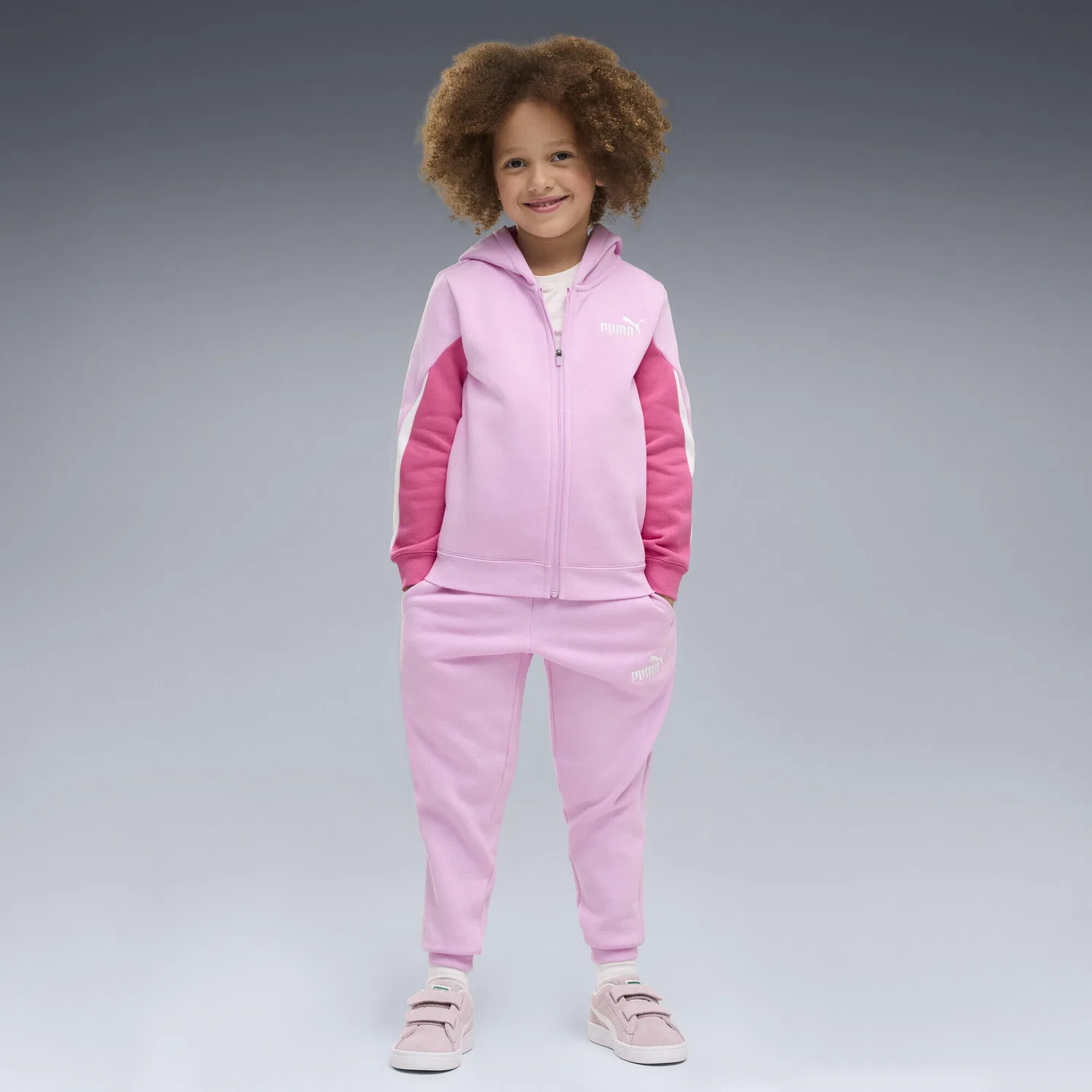 Детский спортивный костюм с принтом Essentials Colourblocked Puma, Malvenfarben — фото 2