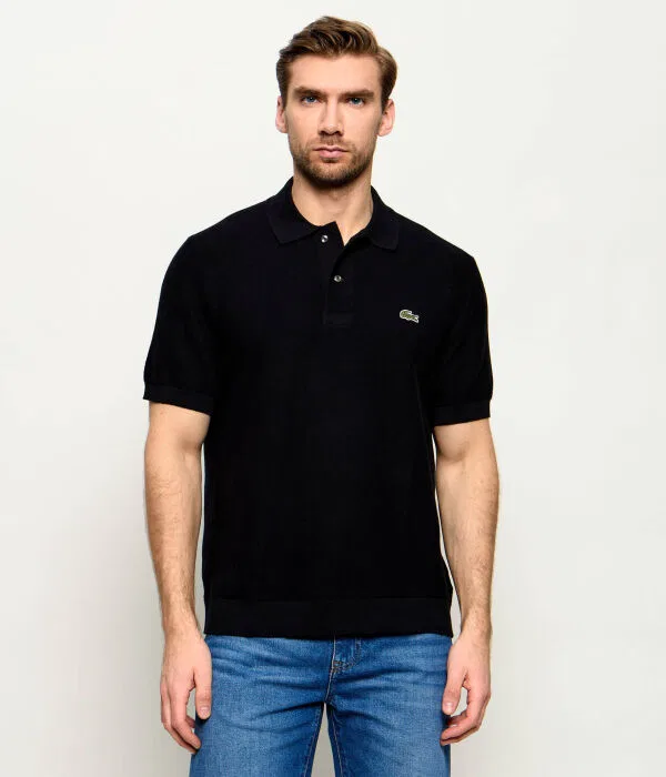 Мужской поло Lacoste, черный