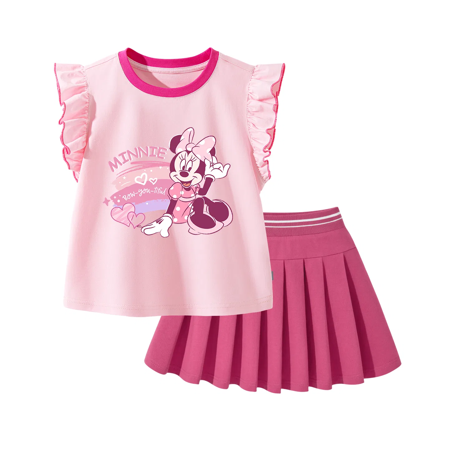 Детский комплект из футболки и юбки с принтом Disney, Girls'