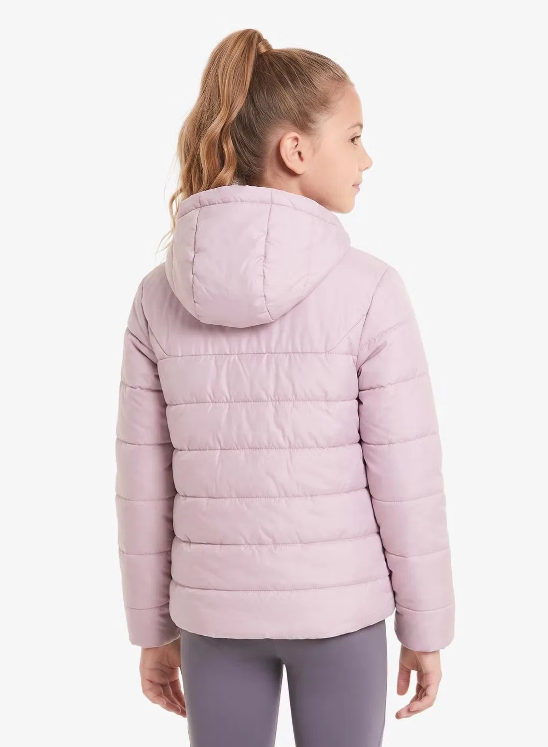 Худи-куртка утепленная с капюшоном Youth Essential Puma, розовый — фото 2