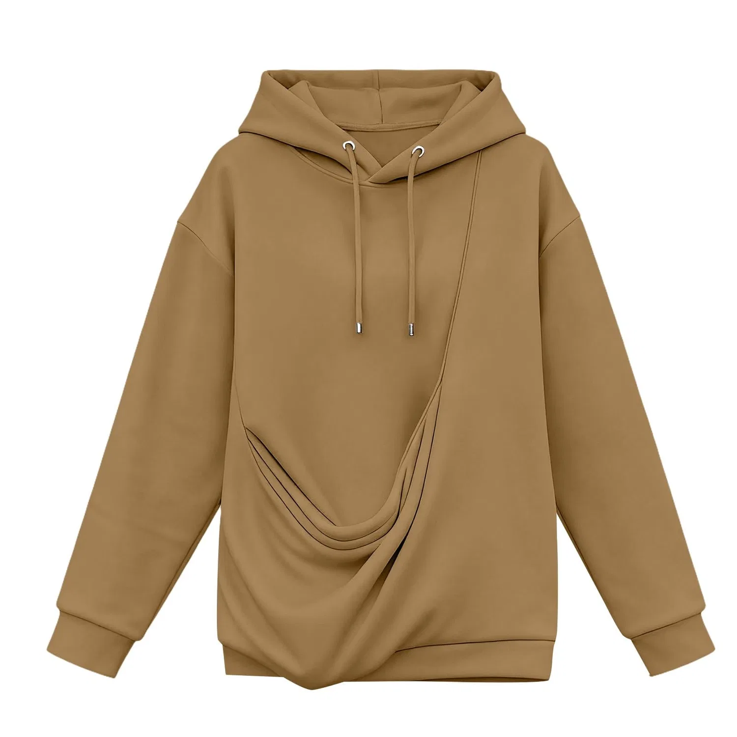 Женский худи с карманом-кенгуру Cat Hoodie, brown — фото 3