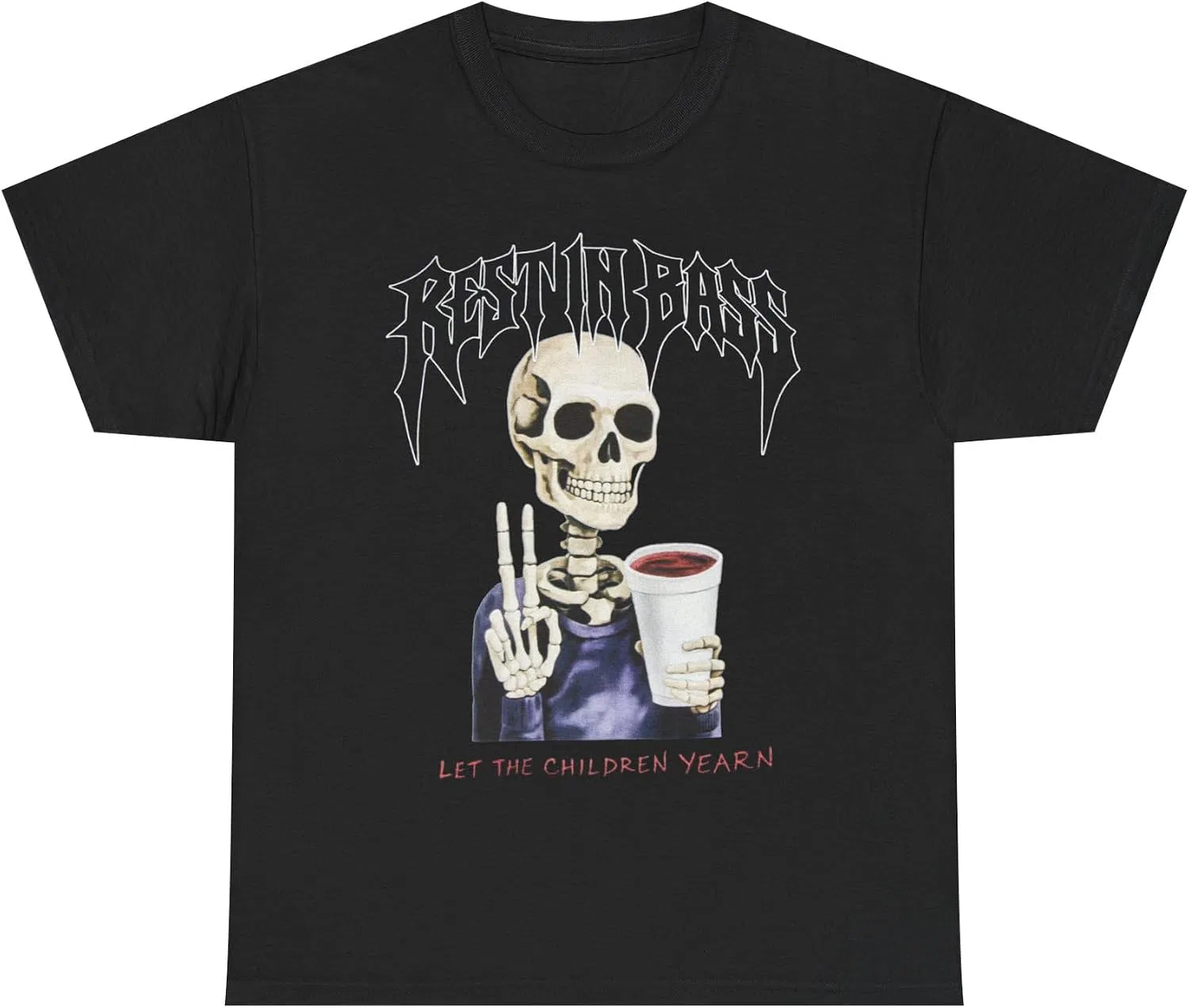 Женская футболка с принтом Rest in Bass Encore Tour Peace Tee, чёрный