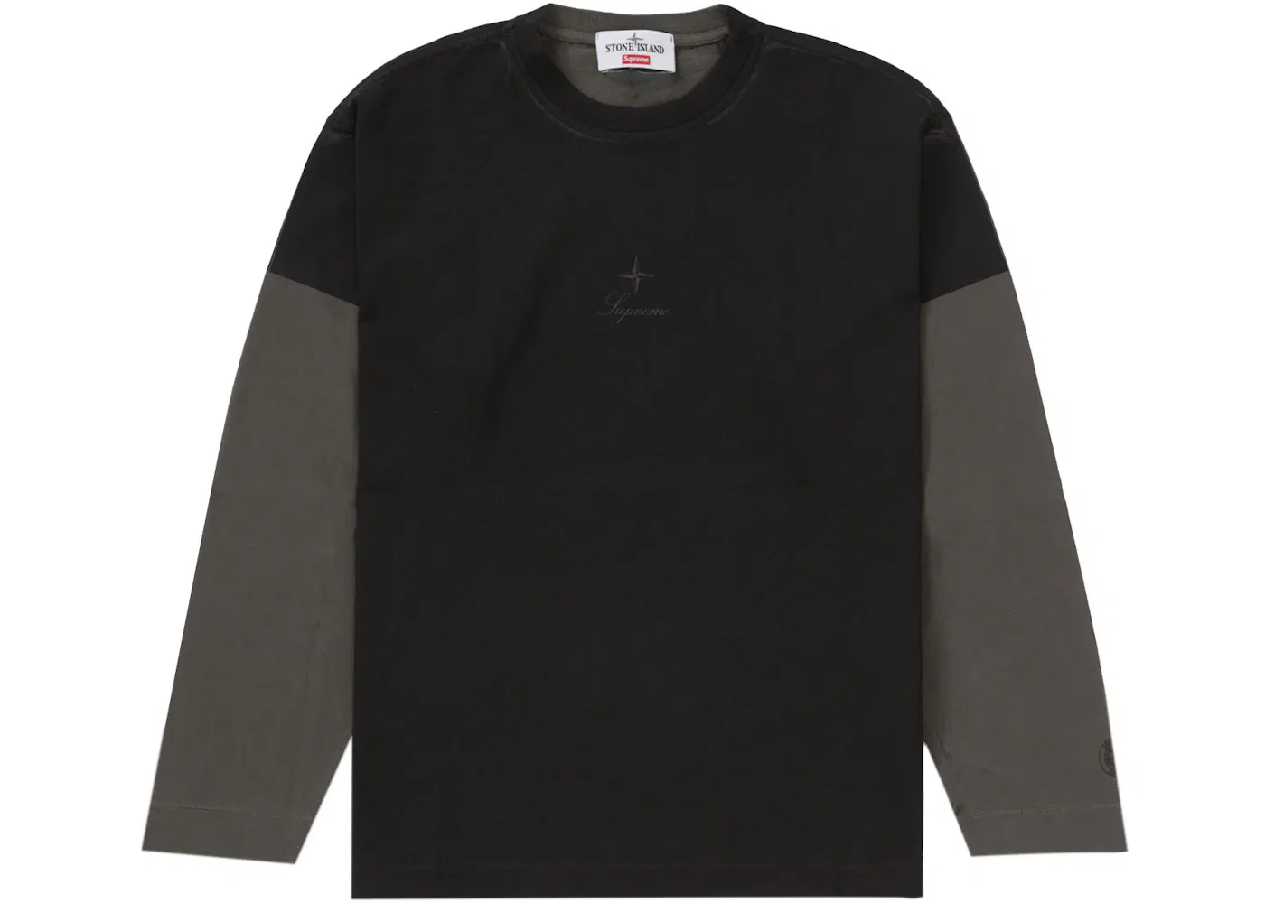 Мужская футболка с длинным рукавом Supreme Stone Island Top, Black