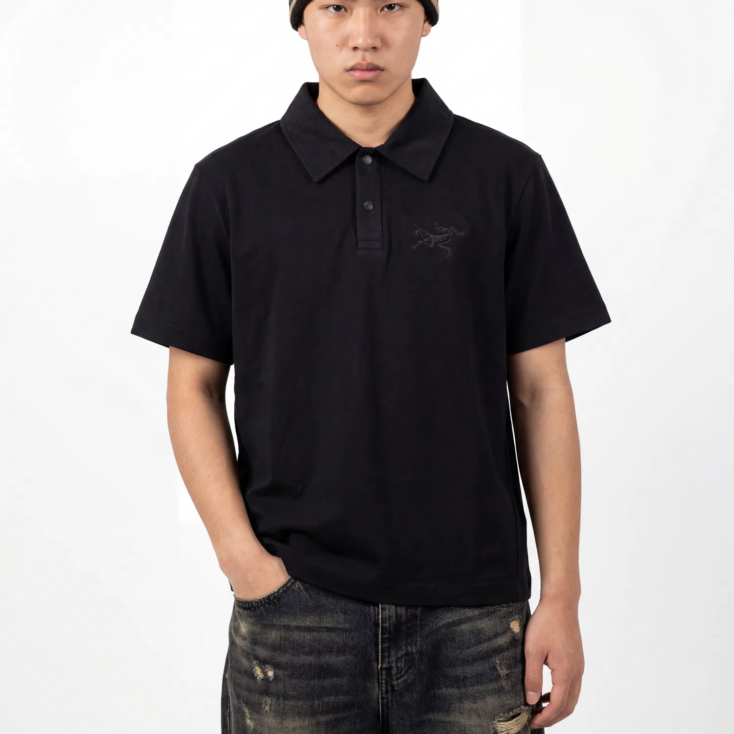 Женская футболка с коротким рукавом Arcteryx Short Sleeved T Shirts Unisex, Black — фото 4