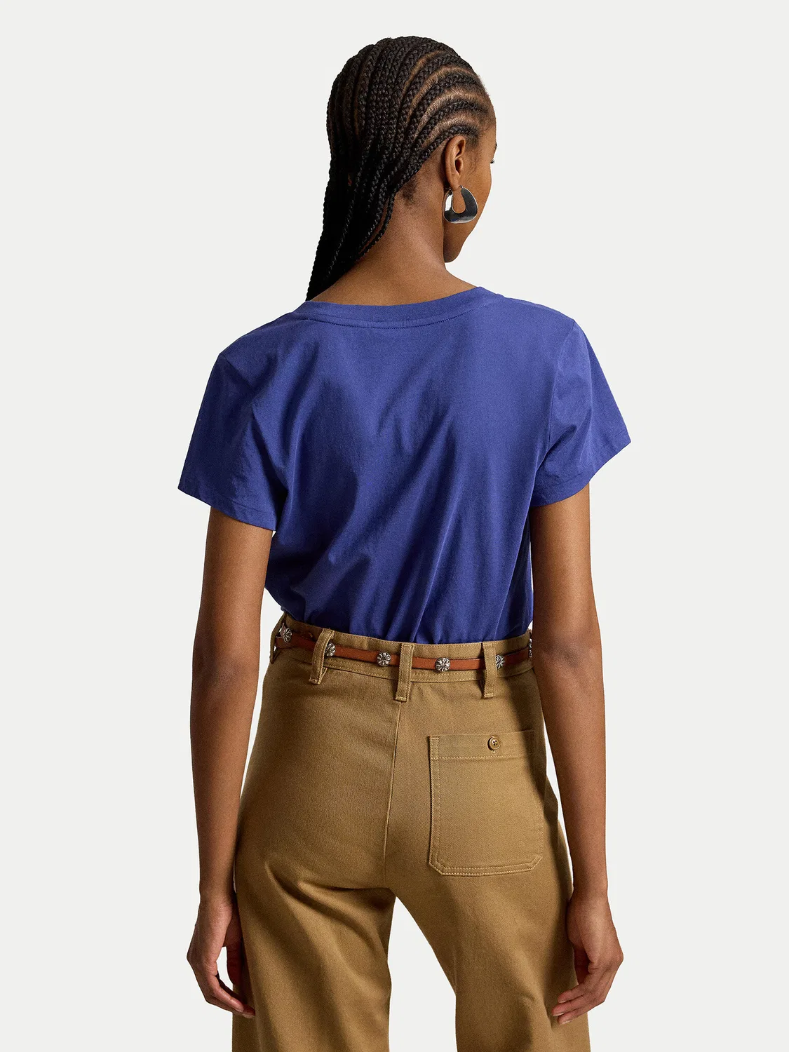 Женская футболка стандартного кроя Polo Ralph Lauren, синий — фото 3