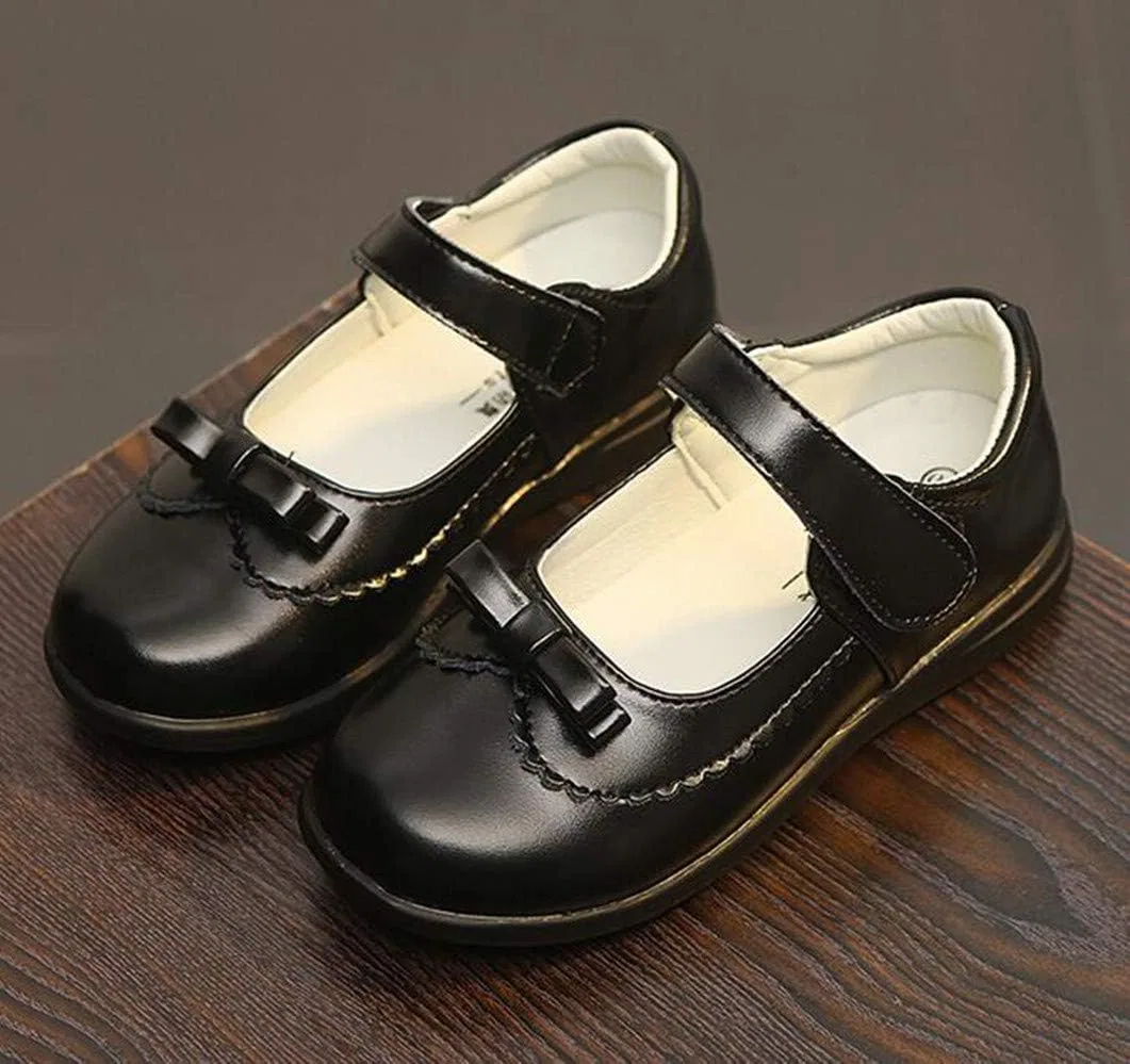 Детские туфли Мэри Джейн для девочек с ремешком LFHT, Black — фото 3