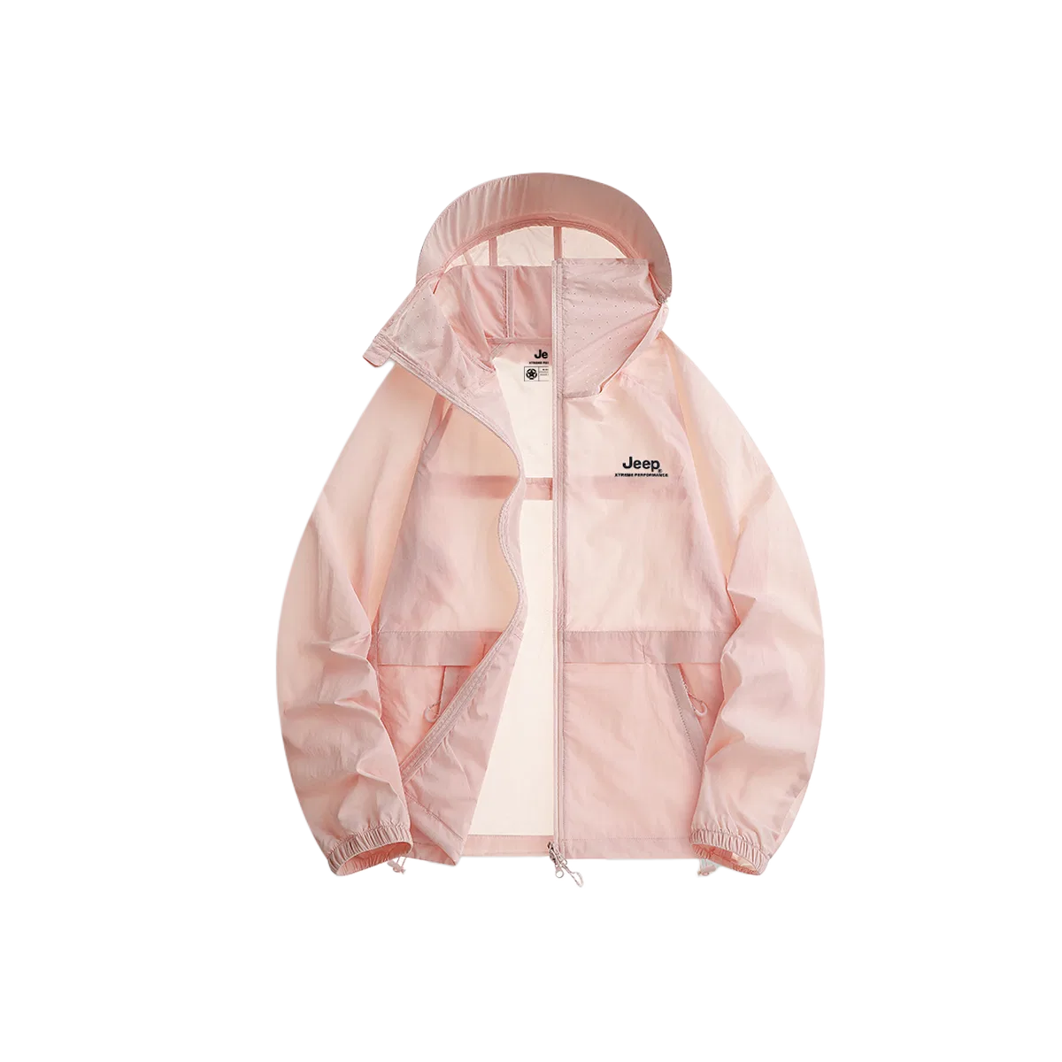 Детская ветровка с капюшоном для защиты от солнца, модель Jeep, Evening Mist Pink