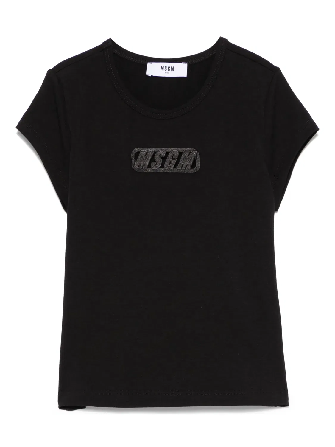Футболка из стретчевого Джерси MSGM, черный