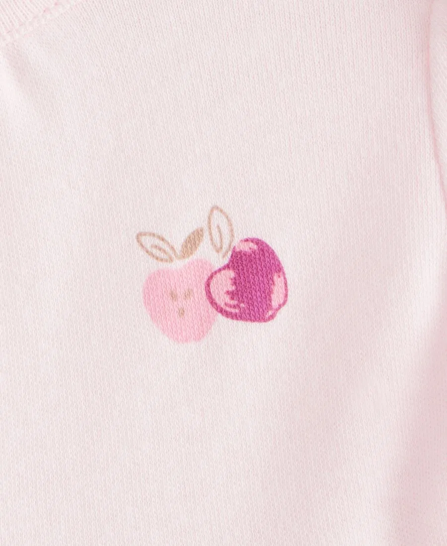 Платье для малышки с коротким рукавом, с принтом яблок First Impressions, Pink Polish — фото 3