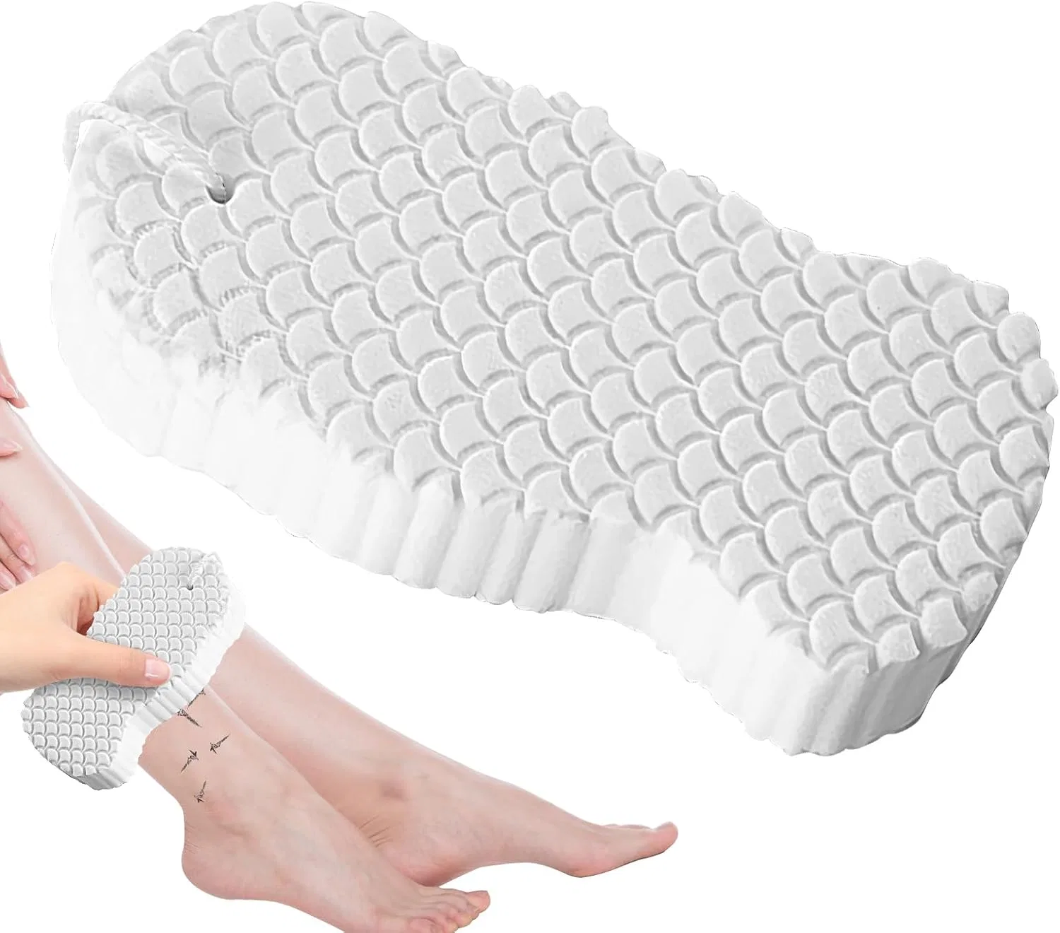 Мочалка для душа PVA, 12x6x2.3 см, Белый Generisch