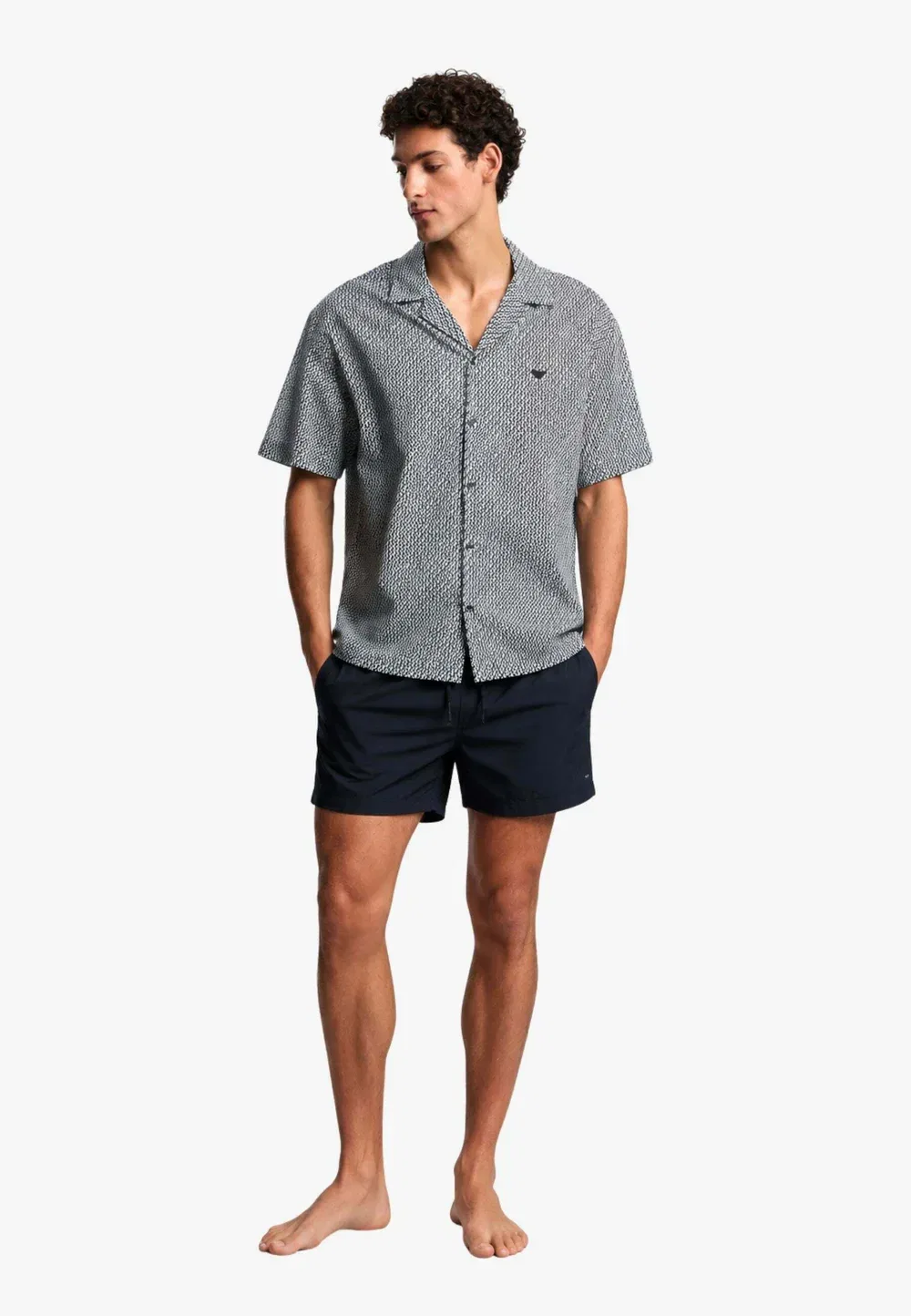 Camicia uomo - shirt Emporio Armani, Blu — фото 2