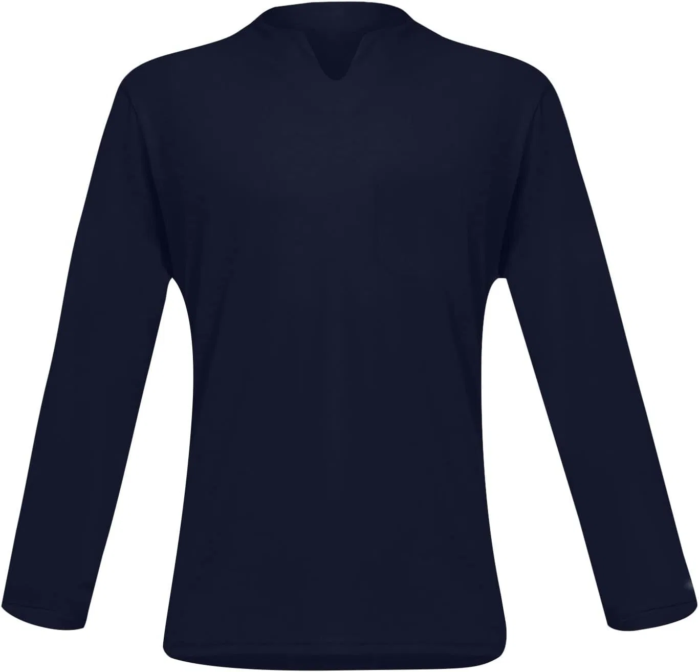 Мужская футболка с V-образным вырезом, Solid Color Generic, Af5-navy — фото 3