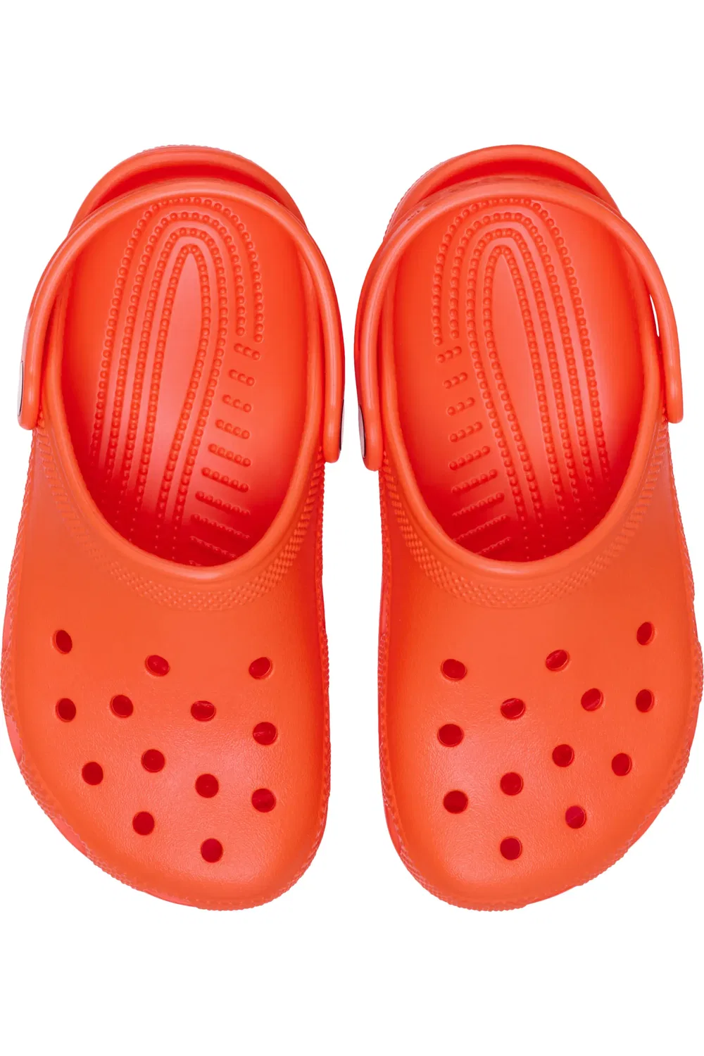 Детские клоги легкие с ремешком на пятке Classic Clog CROCS, Shocking Orange — фото 3