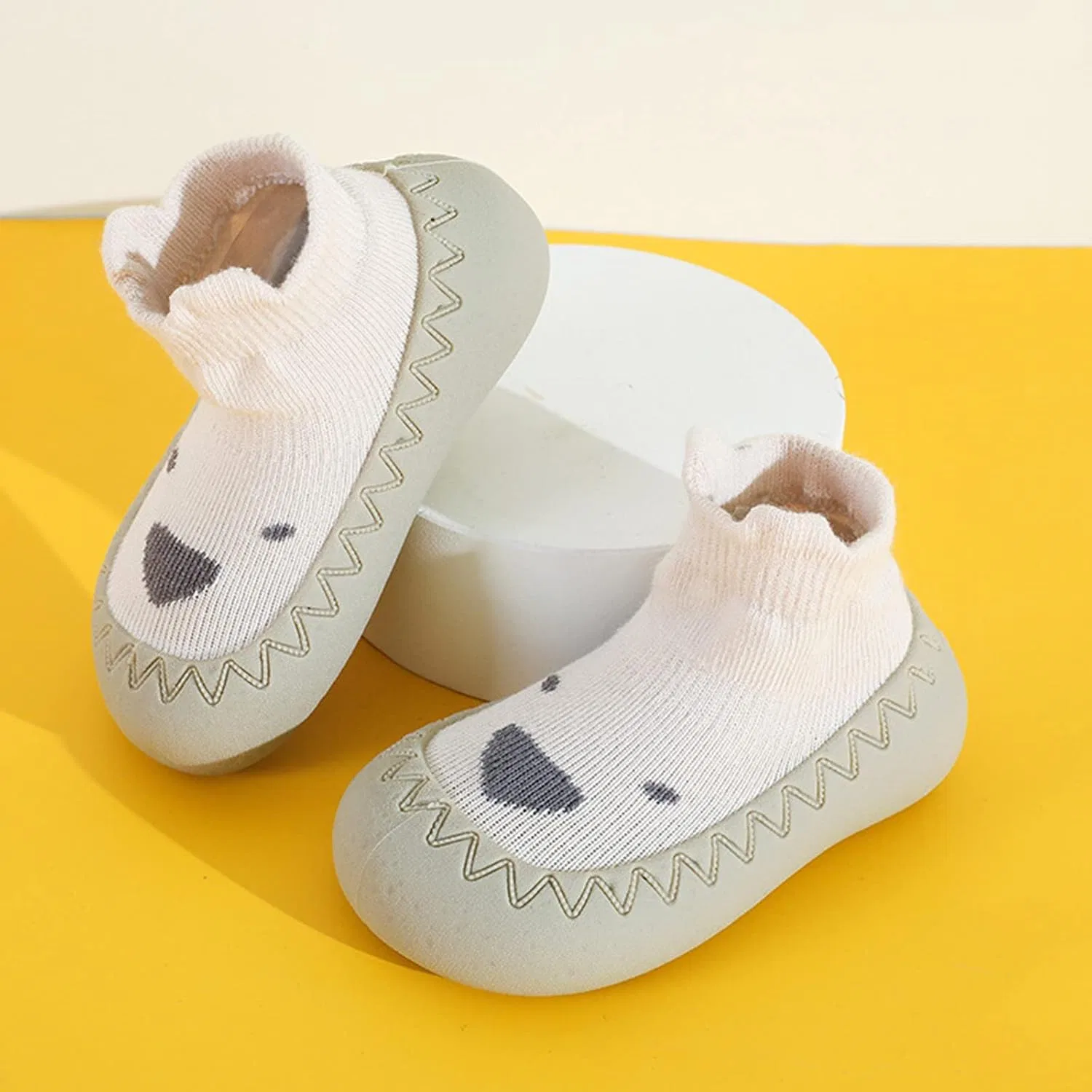 Детские кроссовки для девочек с мультяшным принтом High Top Sneakers, Beige — фото 2