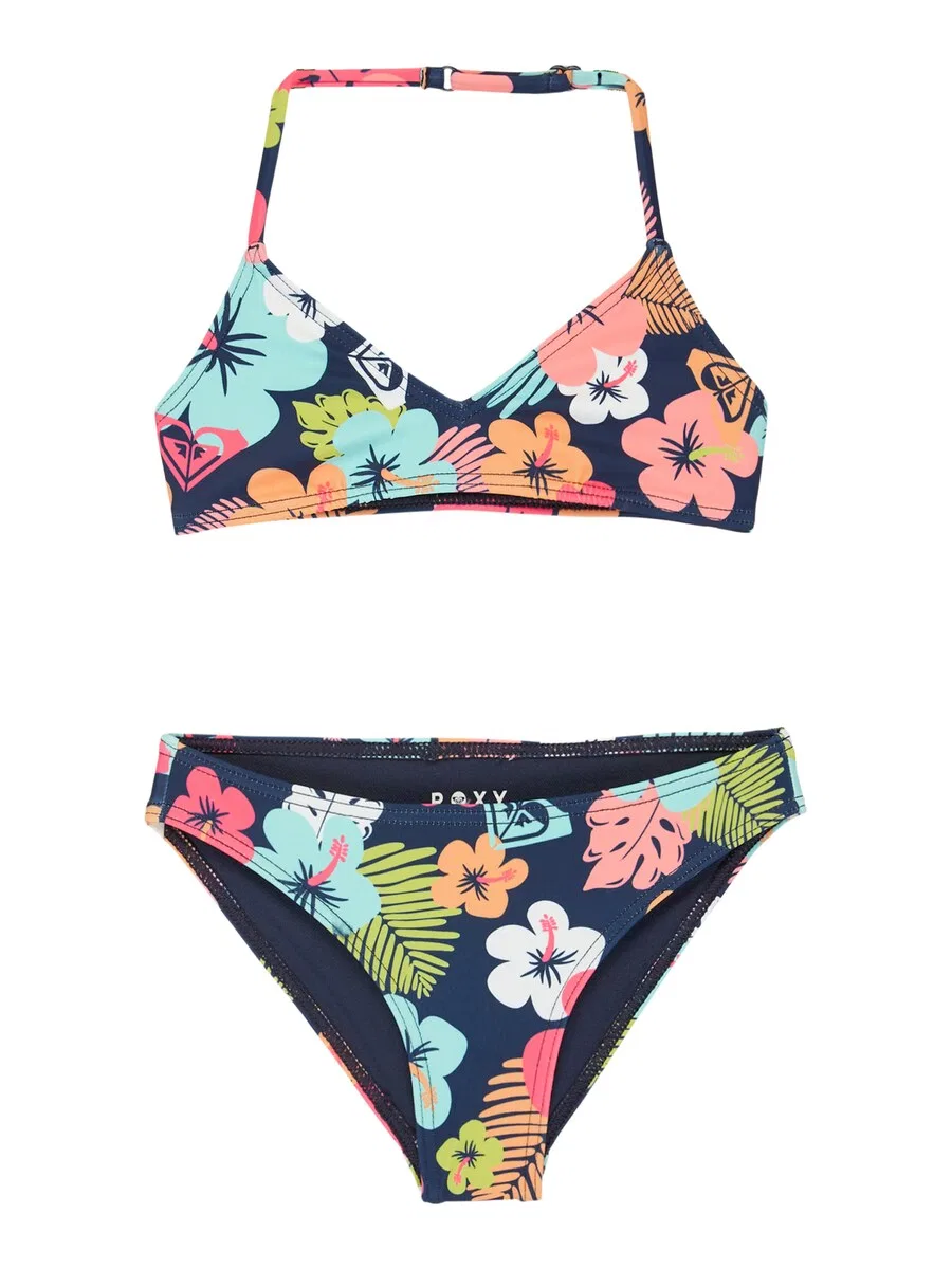 Треугольное бикини ROXY 'Morning Flower' темно-синего цвета