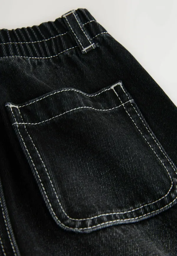 Шорты джинсовые Relaxed Fit Jeans Next Denim, черный — фото 3