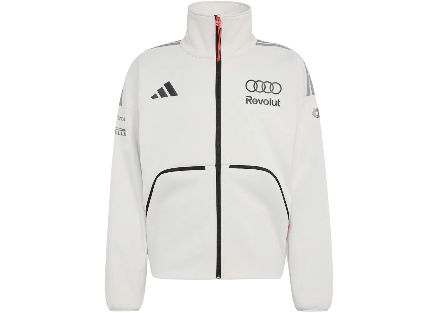 Мужская куртка с длинным рукавом Adidas x Audi Revolut F1 Team Engineers & Marketing Track Top, Chalk Pearl/Iron Metallic