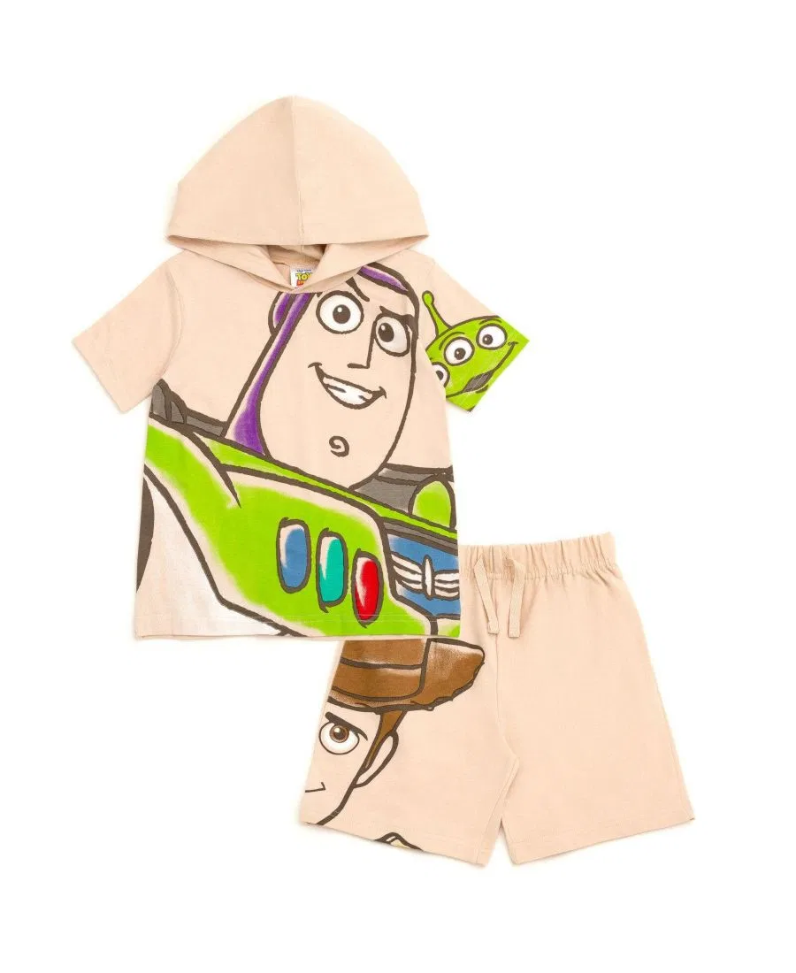 Комплект из футболки с капюшоном и шорт с принтом Toy Story, модель Cosplay, бренд Toy Story, цвет Buzz Woody Beige