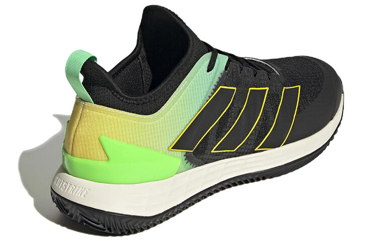 Adizero Ubersonic 4 теннисные кроссовки мужские низкие черные/зеленые/белые Adidas — фото 4