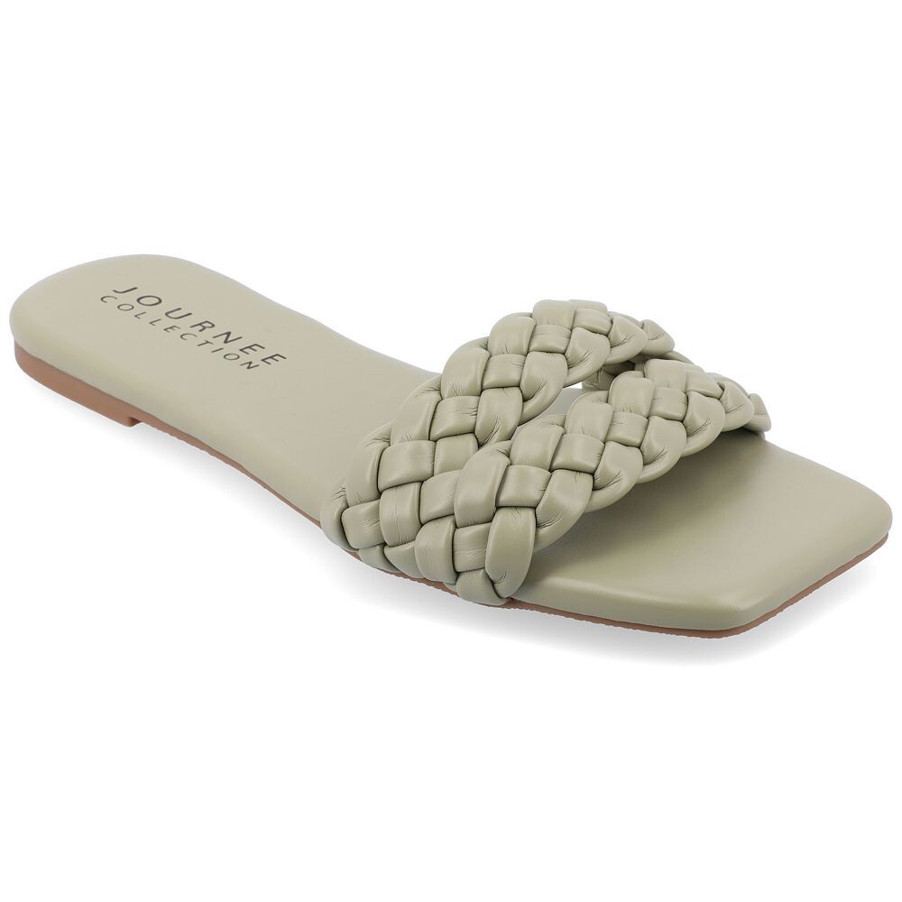 Женские плетеные шлепанцы Journee Collection Sawyerr, цвет Sage