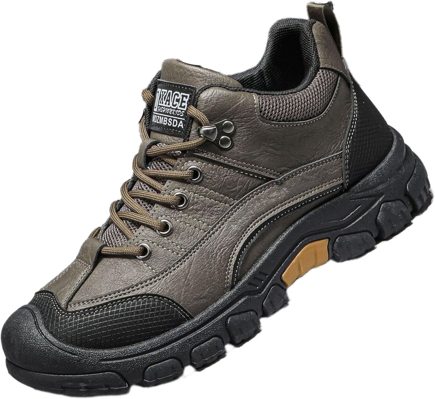 

Мужские спортивные повседневные кроссовки больших размеров - кожаный верх, резиновая подошва, противоскользящее и прочное исполнение, подходят для активного отдыха, альпинизма и повседневного использования Fmshi, хаки