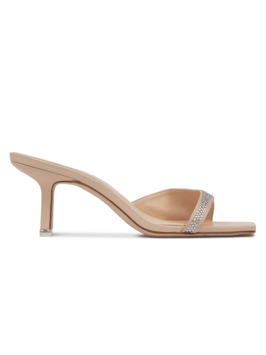 Сандалии из кожи с декоративными элементами Madison Black Suede Studio, цвет Blush Leather