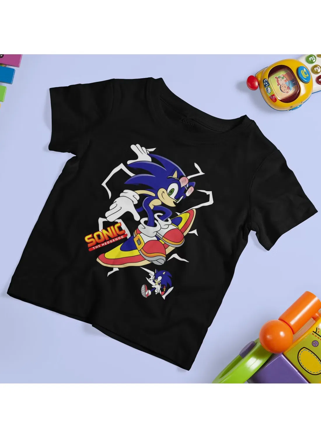 Футболка с принтом Sonic Hedgehog Voltage Zoom, черный