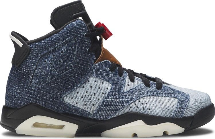 

Кроссовки Air Jordan 6 Retro GS Washed Denim, синий