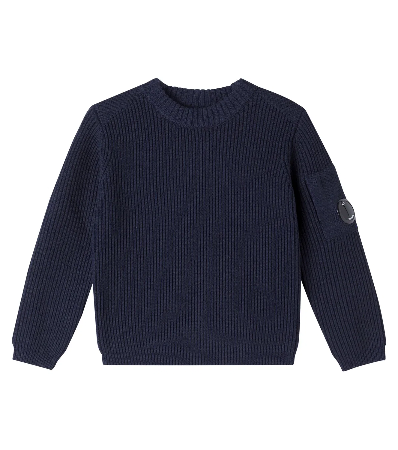 Свитер в рубчик из хлопковой смеси C.P. Company Kids, синий