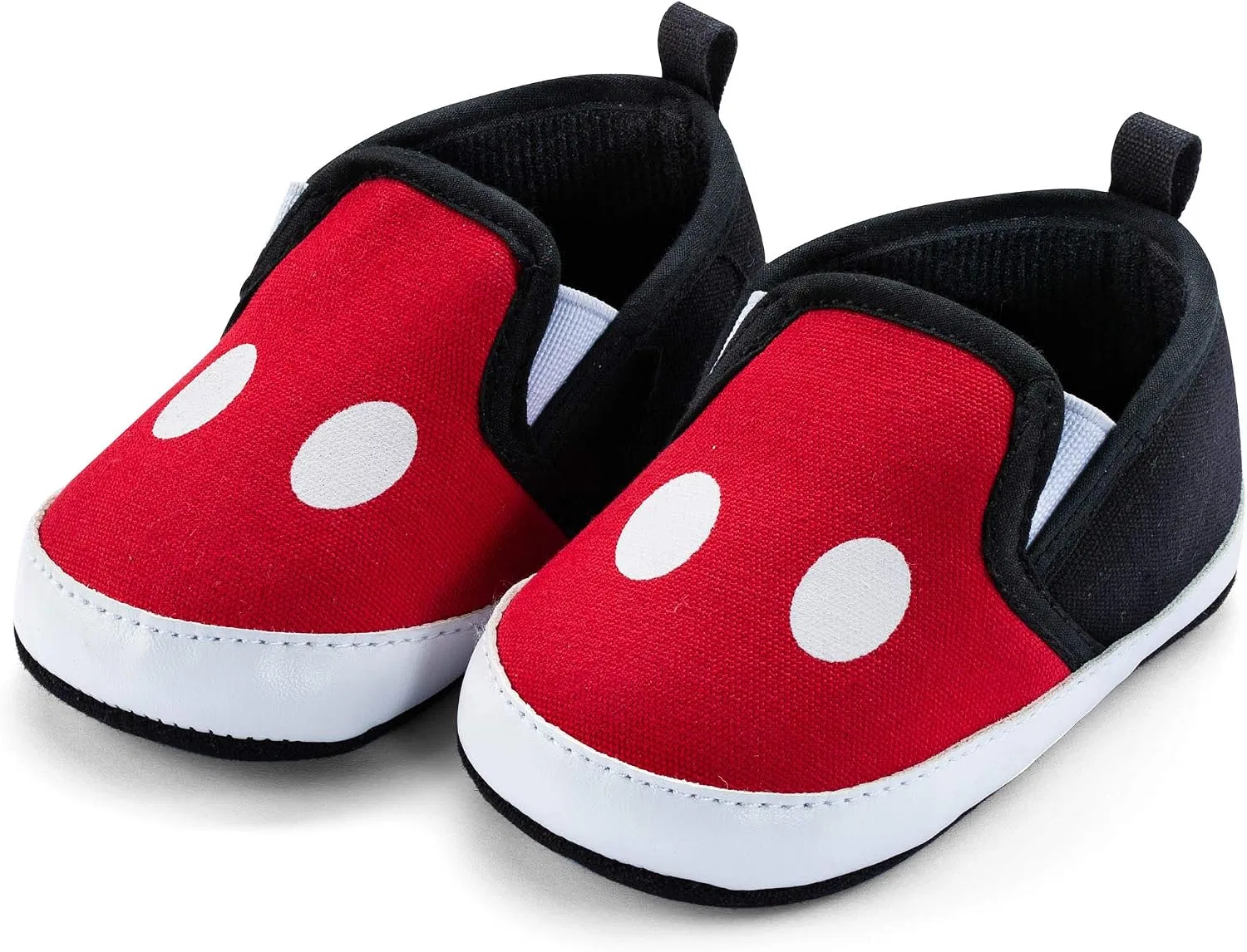 Детские кроссовки для мальчиков с принтом Mickey & Minnie Mouse Disney, Red And Black — фото 4