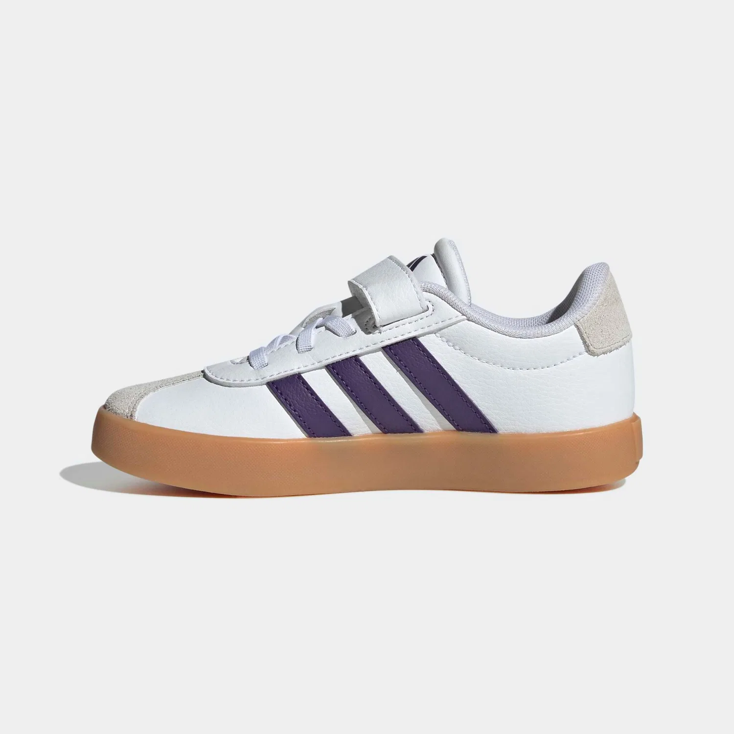 Детские спортивные кроссовки в стиле скейт Adidas Sportswear, Cloud White/Violet/Gum — фото 3
