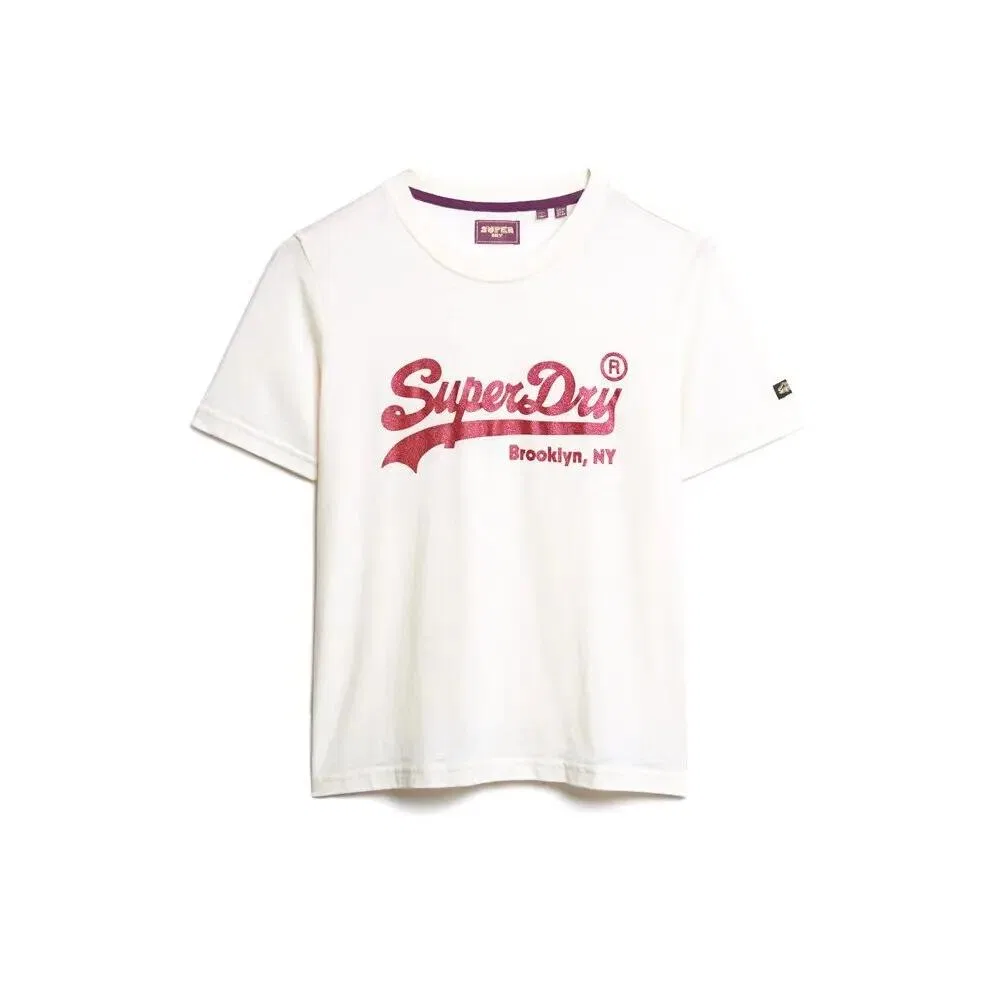 Женская футболка с принтом Vintage Superdry, Weiß
