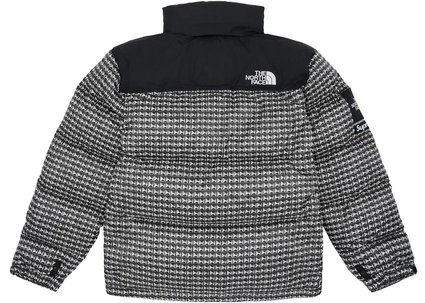 Мужская куртка с принтом The North Face Studded Nuptse Jacket Supreme, Black — фото 3
