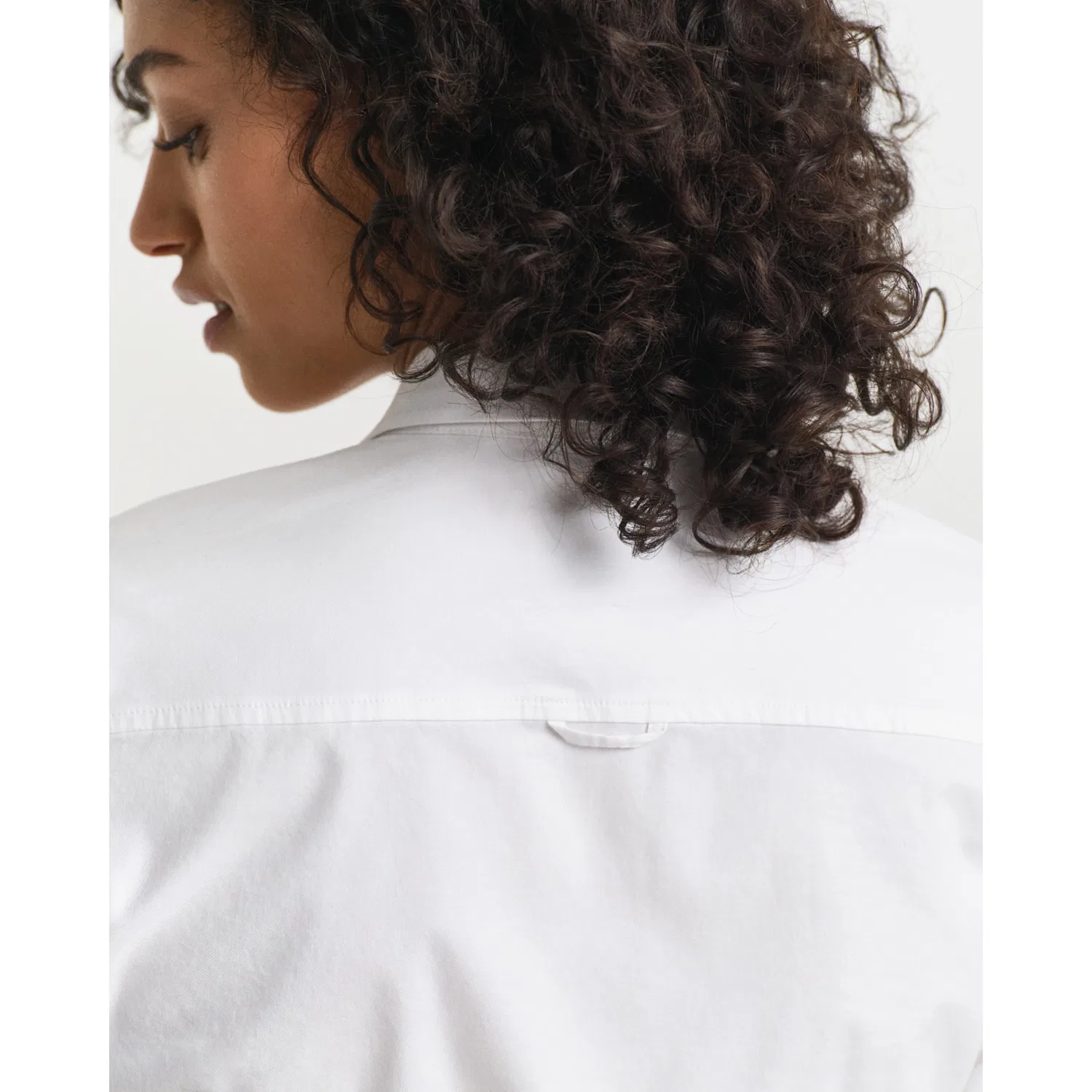 Женская блузка с длинным рукавом New Slim Stretch Oxford Gant, White — фото 3