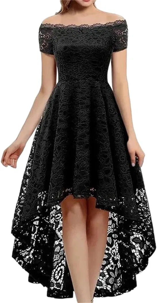 Женское вечернее платье из кружева One Shoulder Empire Waist, 2