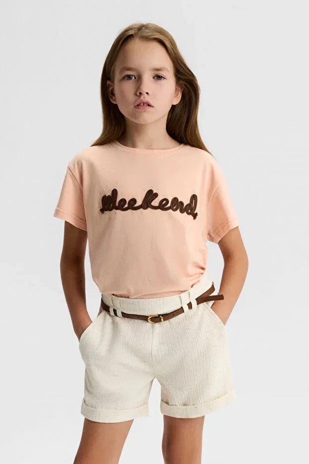 Детские шорты для девочек с двумя карманами Nk Tekstil, Nude Color