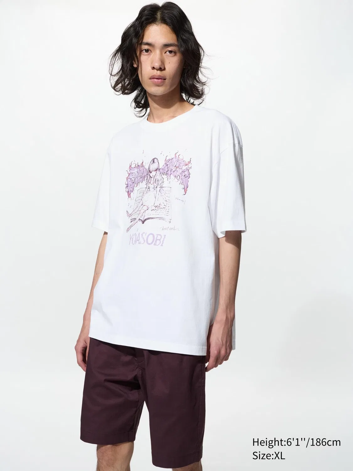 Футболка Uniqlo Yoasobi ut, графическая футболка для повседневной носки, белый