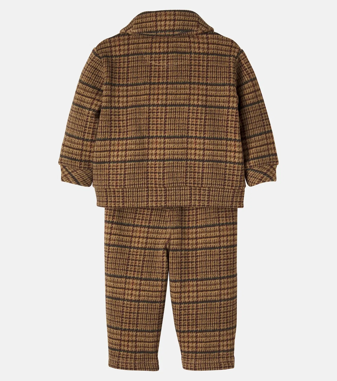 Комплект из куртки и брюк в клетку Glenview Tweed Polo Ralph Lauren Kids, коричневый — фото 3